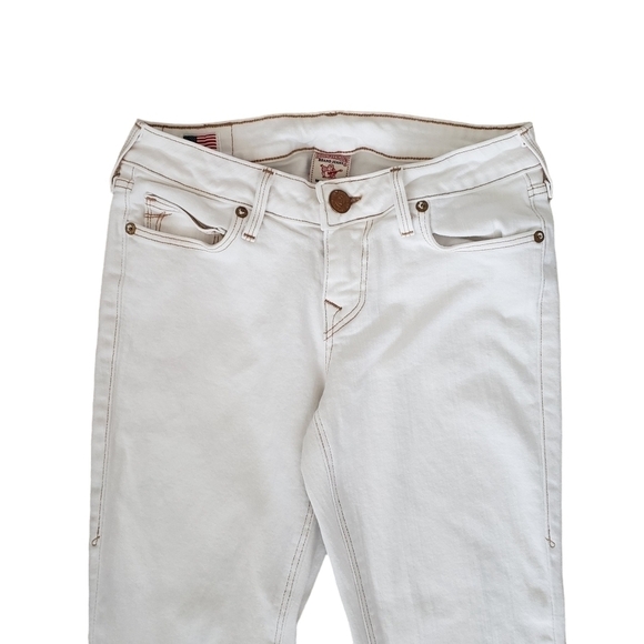 Tue Religion Shannon Jeans White Skinny Low Rise - Picture 4 of 9